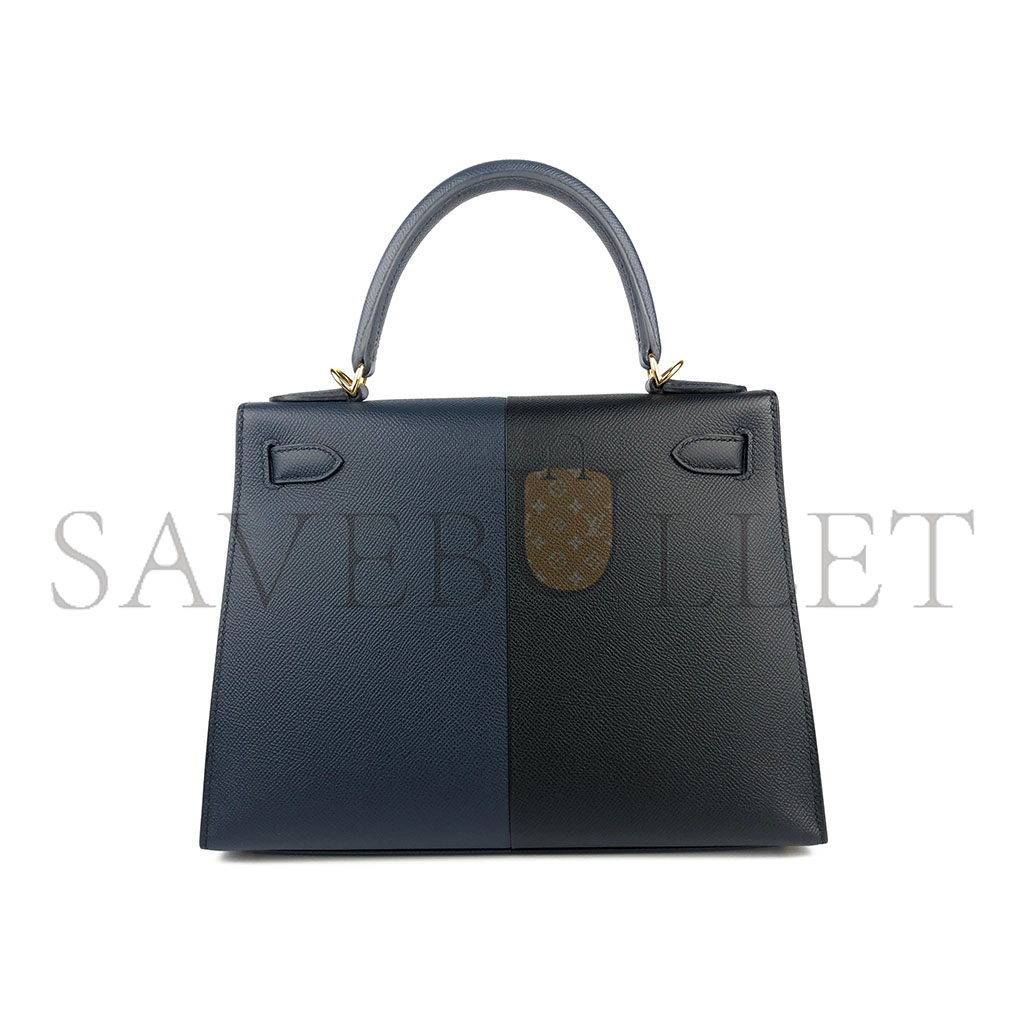 H**mes master kelly 25 black blue epsom gold (25*17*7cm)